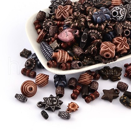 Mixed Antique Style Acrylic Beads/Pendants MACR-R546-04-1