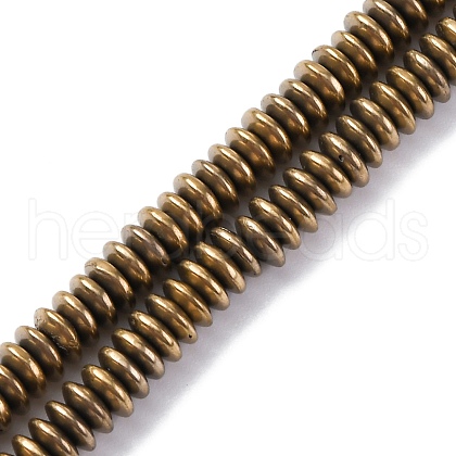 Electroplated Non-magnetic Hematite Beads Strands G-P571-B01-01B-1