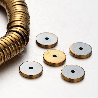 Electroplate Non-magnetic Synthetic Hematite Beads Strands X-G-F300-17A-03-1