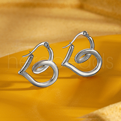Non-Tarnish Stainless Steel Hoop Earring for Women NS6232-2-1