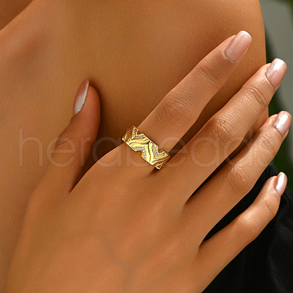 Brass Micro Pave Clear Cubic Zirconia Finger Rings for Women NO1923-1