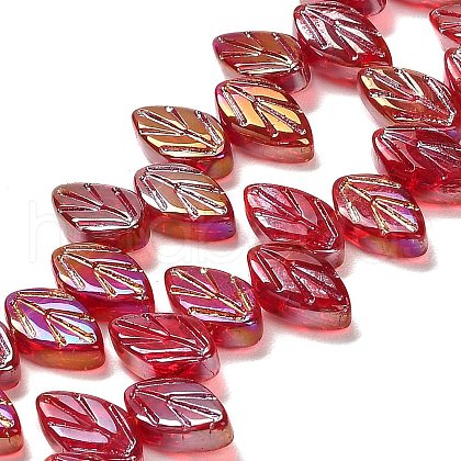 Electroplate Glass Beads Strands EGLA-B004-02A-AB08-1