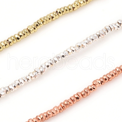 Electroplated Non-magnetic Synthetic Hematite Beads Strands G-F682-07-1