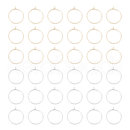 Unicraftale 304 Stainless Steel Hoop Earring Findings STAS-UN0003-96-1
