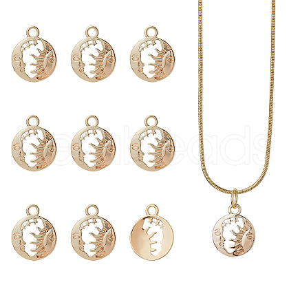 DICOSMETIC 10Pcs Brass Pendants FIND-DC0006-34-1