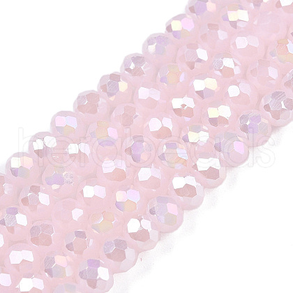 Electroplate Glass Beads Strands EGLA-A044-J4mm-B02-1