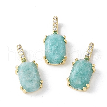 Natural Amazonite Pendants X-KK-F892-31G-01-1