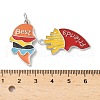 Alloy Enamel Split Pendants FIND-H047-05P-02-3