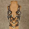 Bohemian Style Natural Coconut Beaded 3 Layer Necklaces for Women FS-WGFADBE-08-1