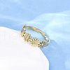 304 Stainless Steel with Rhinestone Adjustable Finger Rings RJEW-Q020-12G-5