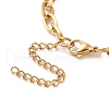 Vacuum Plating 304 Stainless Steel Cable Chain Bracelet for Men Women BJEW-E031-05A-G-3