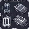 CRASPIRE 40Pcs 2 Styles Foldable Transparent PVC Boxes CON-CP0001-014-2