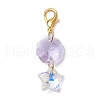 Star/Octagon Glass Pendant Decorations HJEW-JM01044-2