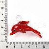 Handmade Silver Foil Lampwork Pendants LAMP-T023-15-4
