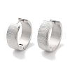 Tarnish Resistant 304 Stainless Steel Textured Huggie Hoop Earrings for Women EJEW-C096-33P-1