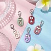 Acrylic & Synthetic Turquoise Pendant Decorations HJEW-JM03048-02-1