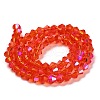 Transparent Electroplate Glass Beads Strands EGLA-A039-T3mm-L14-2