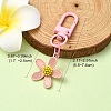 Spray Painted Alloy Pendant Decorations HJEW-YW00024-01-3
