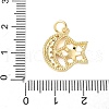 Brass Micro Pave Cubic Zirconia Pendants KK-D357-06A-G-3
