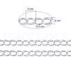 Brass Twisted Chains X-CHC-Q001-5x4mm-S-5