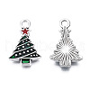 Christmas Alloy Enamel Pendants X-ENAM-N054-84-3