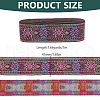 Ethnic Style Polyester Jacquard Flower Ribbons SRIB-WH0011-263B-2