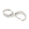 Brass Micro Pave Clear Cubic Zirconia Hoop Earrings for Women EJEW-S228-01P-2