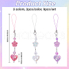 9Pcs 3 Colors Acrylic Mobile Straps HJEW-GO00075-2