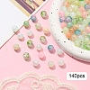 140Pcs 7 Styles Baking Painted Crackle Glass Bead Strands DGLA-YW0001-25-2