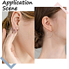 Beebeecraft 2 Pairs 2 Styles 925 Sterling Silver Hoop Earrings STER-BBC0007-26-5