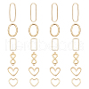 CHGCRAFT 24Pcs 6 Styles Brass Linking Rings KK-CA0001-42G-1