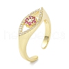 Evil Eye Real 18K Plated Cuff Rings for Women Gift ZIRC-C021-03G-02-3