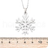 Snowflake 304 Stainless Steel Pendant Necklaces NJEW-M096-07P-3