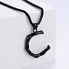 Stylish Stainless Steel Initial Pendant Necklaces SR1473-3-1