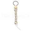 Mother's Day Wood and Plastic Beads Keychain Decorationes KEYC-B016-01-1
