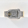 Brass Micro Pave Cubic Zirconia Cuff Rings RJEW-D313-06PG-1