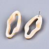 Opaque Resin Stud Earrings EJEW-T012-05-A02-3