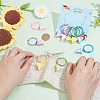 10Pcs 5 Colors Resin Cheese Pendant Locking Stitch Markers HJEW-AB00679-3