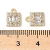 Brass Micro Pave Cubic Zirconia Pendants KK-A253-14G-3