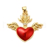 Brass Micro Pave Cubic Zirconia Pendants KK-P303-15C-G-1