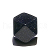 Synthetic Blue Goldstone Hexagon Figurines for Home Desktop Decoration PW-WG35775-09-1