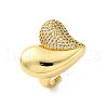 Brass Micro Pave Cubic Zirconia Adjustable Cuff Rings for Women RJEW-U053-07G-4