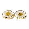 Transparent Clear Epoxy Resin Pendants RESI-L036-12G-08-3