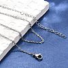 Non-Tarnish 304 Stainless Steel Cable Chain Necklace X-STAS-T040-PJ204-45-4
