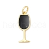 Brass Enamel Pendants KK-U062-02B-04-1
