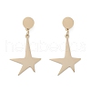 304 Stainless Steel Dangle Stud Earrings EJEW-Z089-13G-4