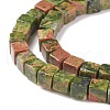 Natural Unakite Beads Strands G-F631-K19-4