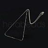 Anti-Tarnish Rhodium Plated 925 Sterling Silver Necklaces STER-M034-39A-1