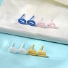 Hypoallergenic Bioceramics Zirconia Ceramic Stud Earrings EJEW-C065-03A-1