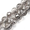 Transparent Electroplate Glass Beads Strands EGLA-N002-34F-F02-1